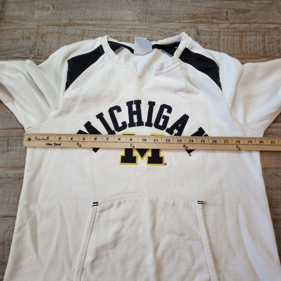 University Of Michigan Champion Sweatshirt Size Large White Pullover - Picture 7 of 8
